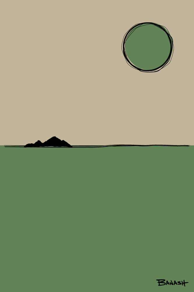SUN . CAMELBACK . CACTUS GREEN | CANVAS | ILLUSTRATION | 2:3 RATIO