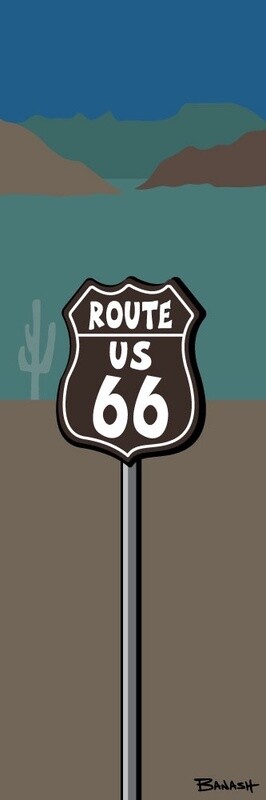 ROUTE 66 SCENIC VIEW ROAD . SERIES | CANVAS | ILLUSTRATION | 1:3 RATIO