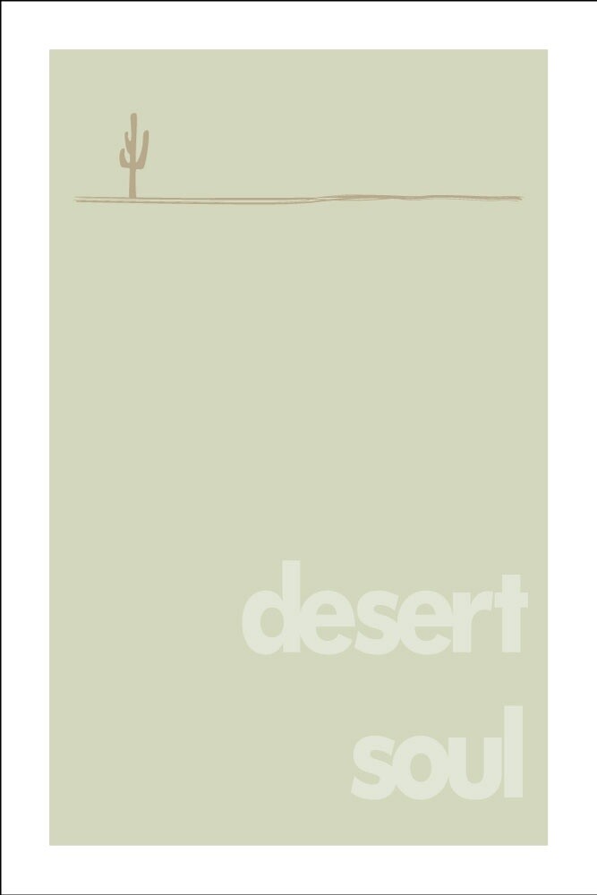DESERT SOUL SAGUARO | CANVAS | ILLUSTRATION | 2:3 RATIO, Size: 12x18
