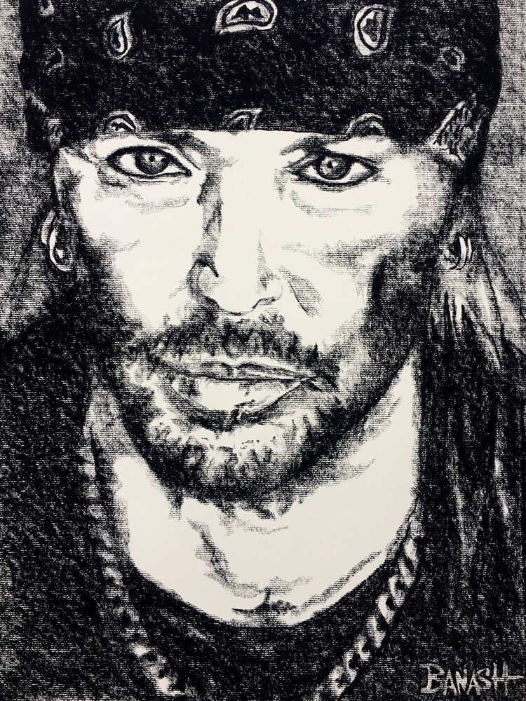 ROCK METAL NO. 10 | SIGNED MATTED PRINT | CHARCOAL | 3:4 RATIO, Size: 16x20