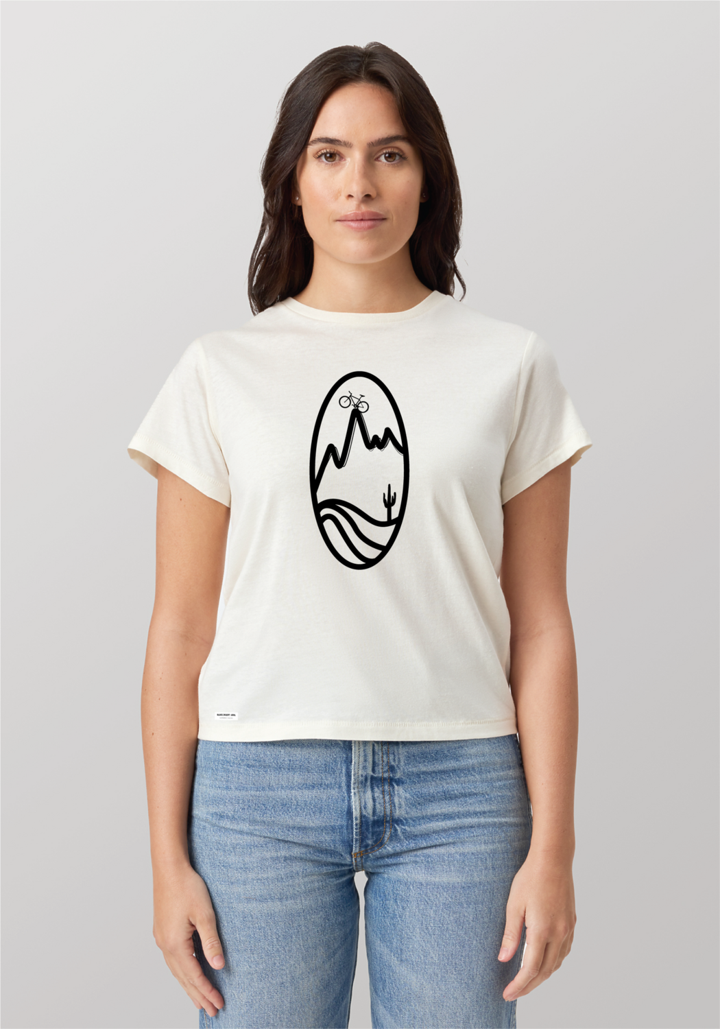 MOUNTAIN BIKE CAMELBACK RIDGE CACTUS | WOMEN&#39;S T-SHIRT, COLOR: VINTAGE WHITE, Size: S