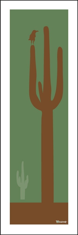 CACTUS . CROW . DESTINATION SERIES | CANVAS | ILLUSTRATION | 1:3 RATIO, Size: 5x15, STYLE: SIMPLE