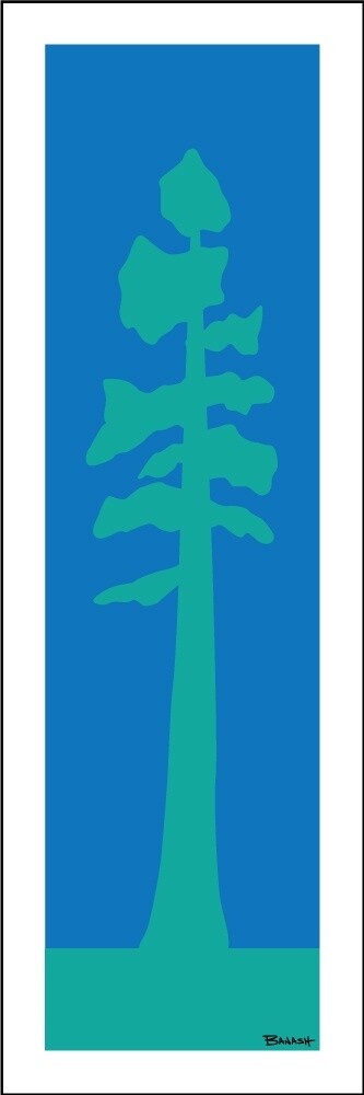 PINE . SEAFOAM | CANVAS | ILLUSTRATION | 1:3 RATIO