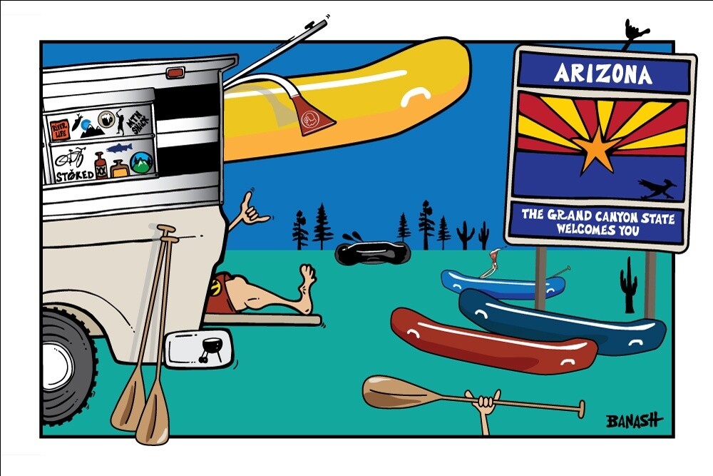 TAILGATE . RAFT SHACK GREM . ARIZONA | LOOSE PRINT | ILLUSTRATION | LIFESTYLE | 2:3 RATIO