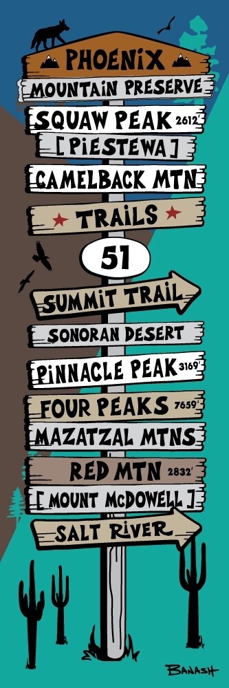 PHOENIX MOUNTAIN PRESERVE | LOOSE PRINT | ILLUSTRATION | 1:3 RATIO