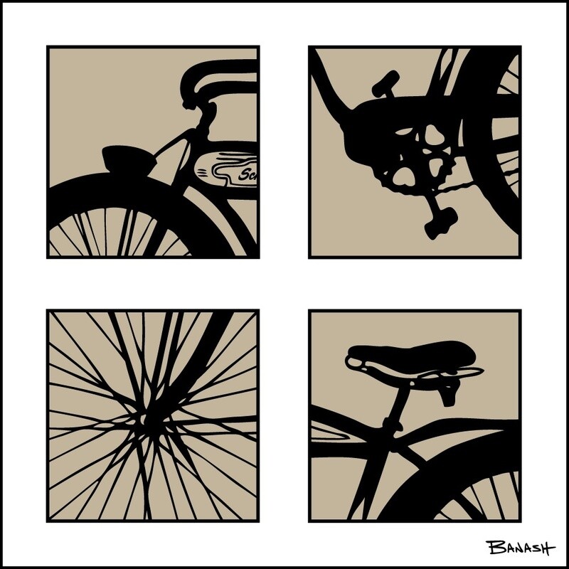 AUTOCYCLE . QUANDRANTS | LOOSE PRINT | ILLUSTRATION | 1:1 RATIO