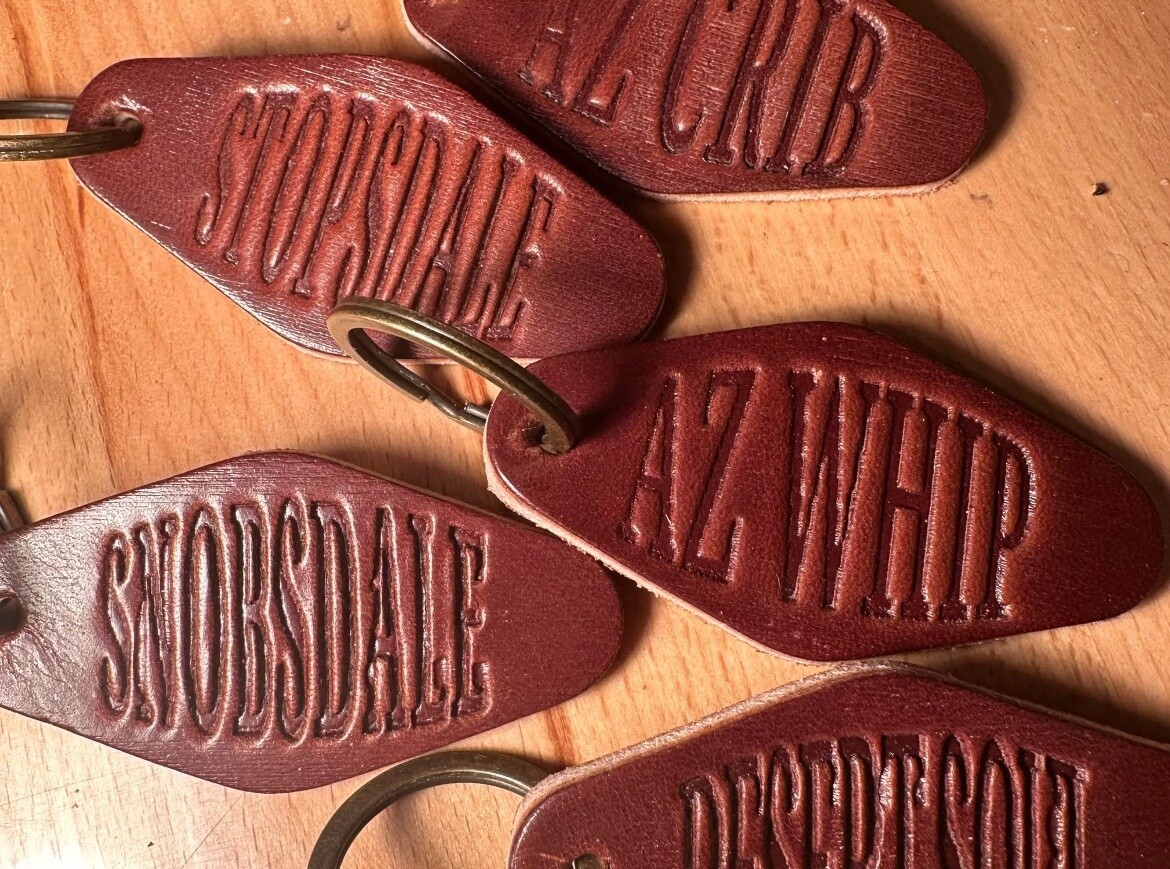 LEATHER MOTEL KEYCHAINS, STYLE: STOKED