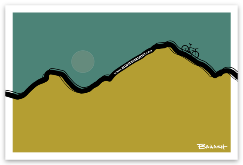 MOUNTAIN BIKE . DUSK | RECTANGULAR STICKER