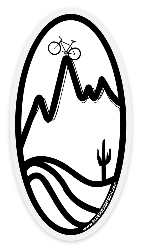 MOUNTAIN TEETER . LINES | CLEAR OVAL STICKER