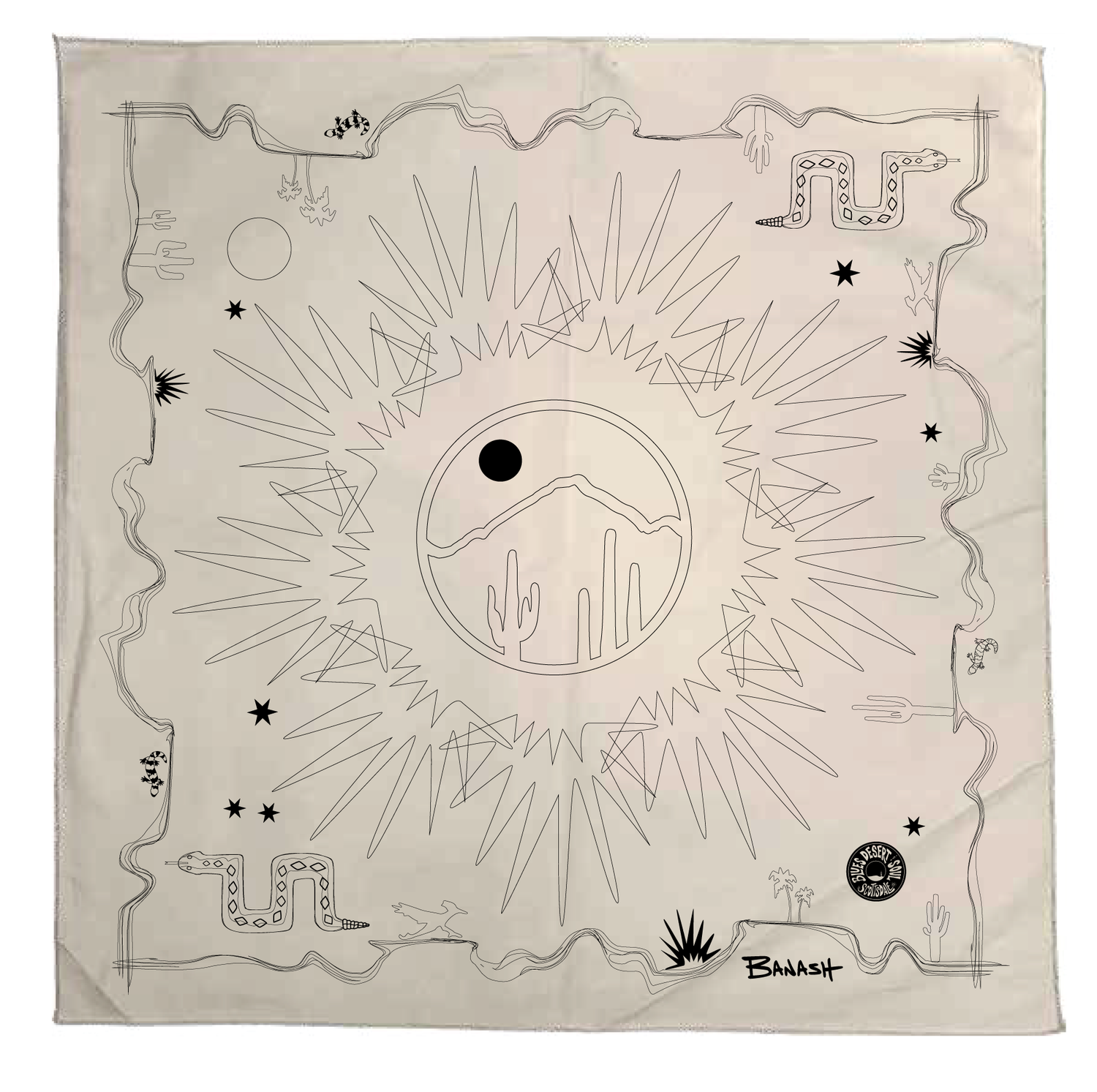 DESERT LINES . NATURAL | BANDANA