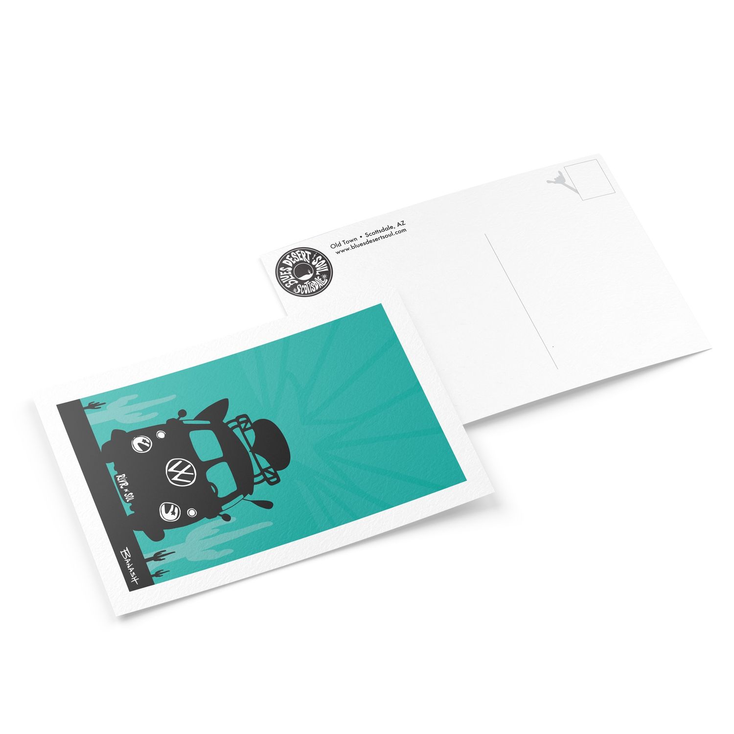 ARIZONA FADE FLAG CANOE BUS GRILL | 6&quot; x 9&quot; POSTCARD