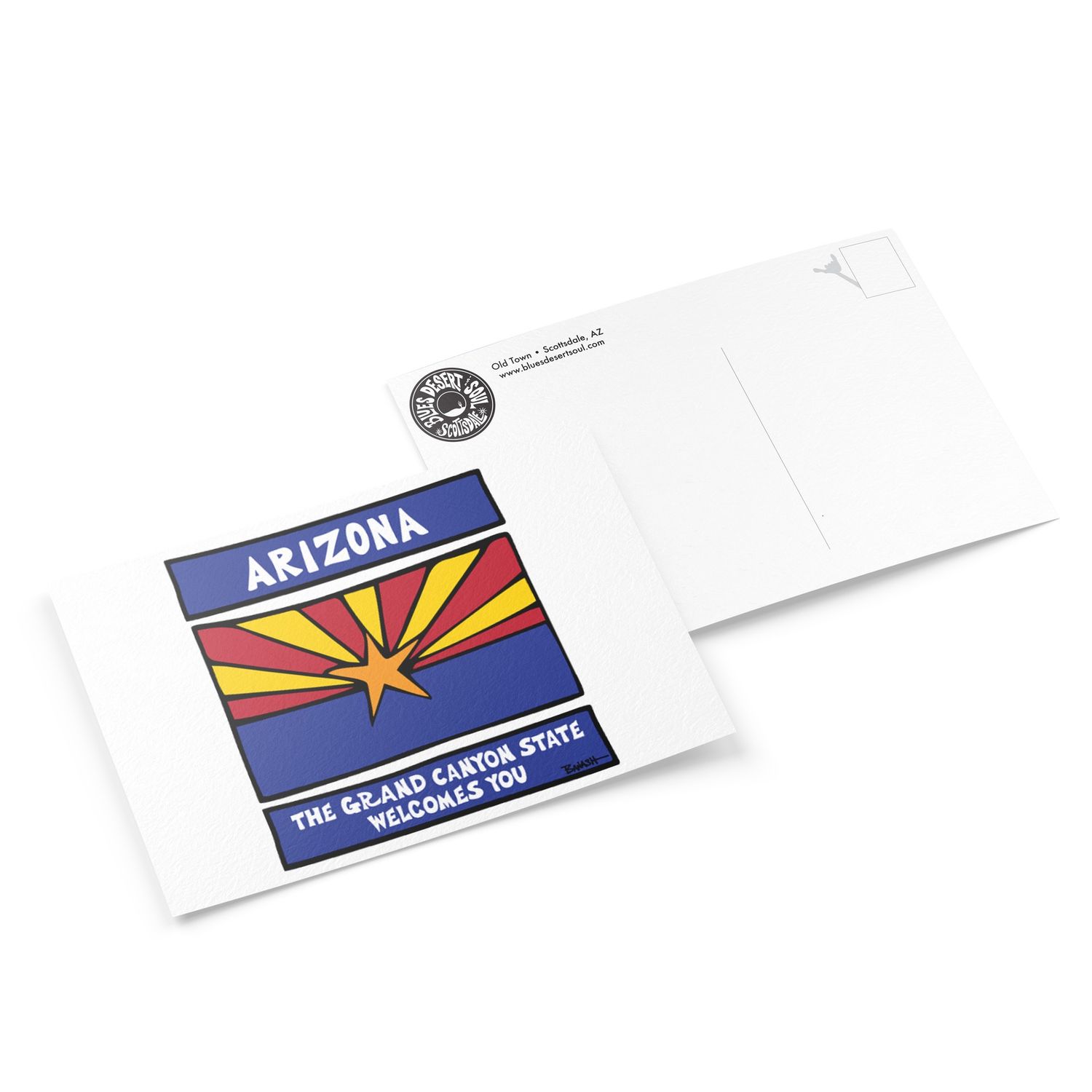 ARIZONA STATE BORDER SIGN | 6&quot; x 9&quot; POSTCARD