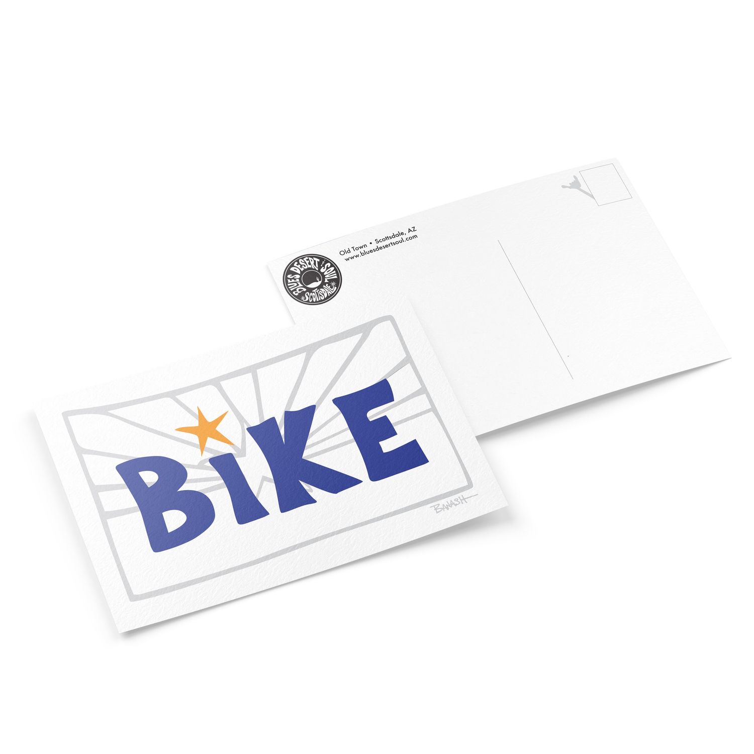 BIKE . ARIZONA FLAG GHOST | 6&quot; x 9&quot; POSTCARD