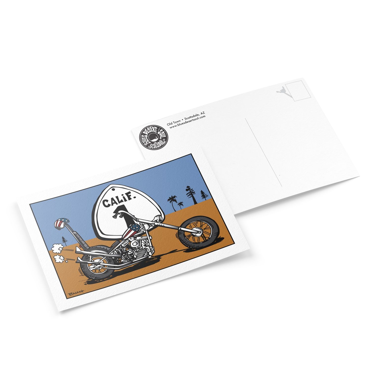 EASY RIDER CHOPPER . OLD HWY 1 | 6&quot; x 9&quot; POSTCARD