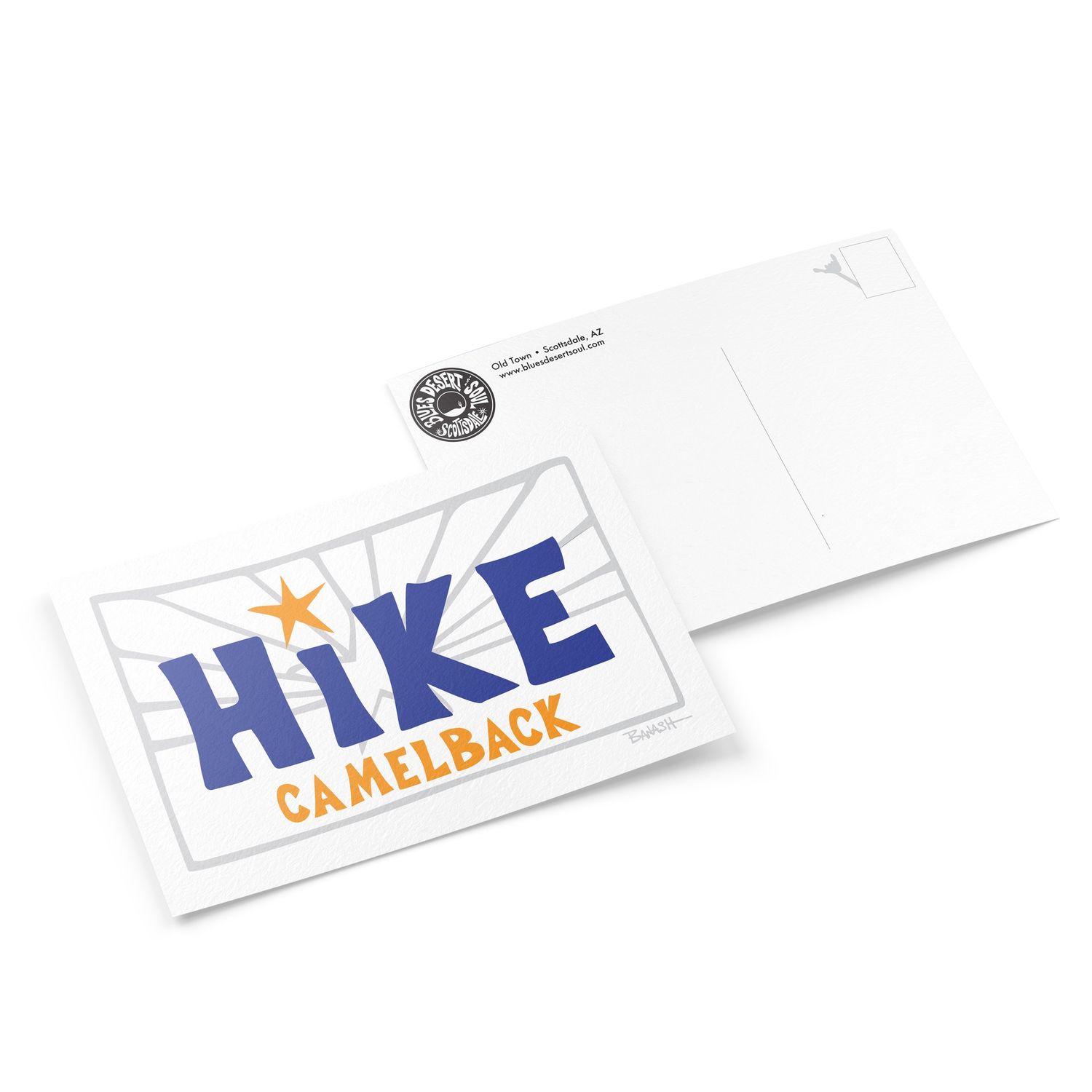 HIKE CAMELBACK . ARIZONA FLAG GHOST | 6&quot; x 9&quot; POSTCARD