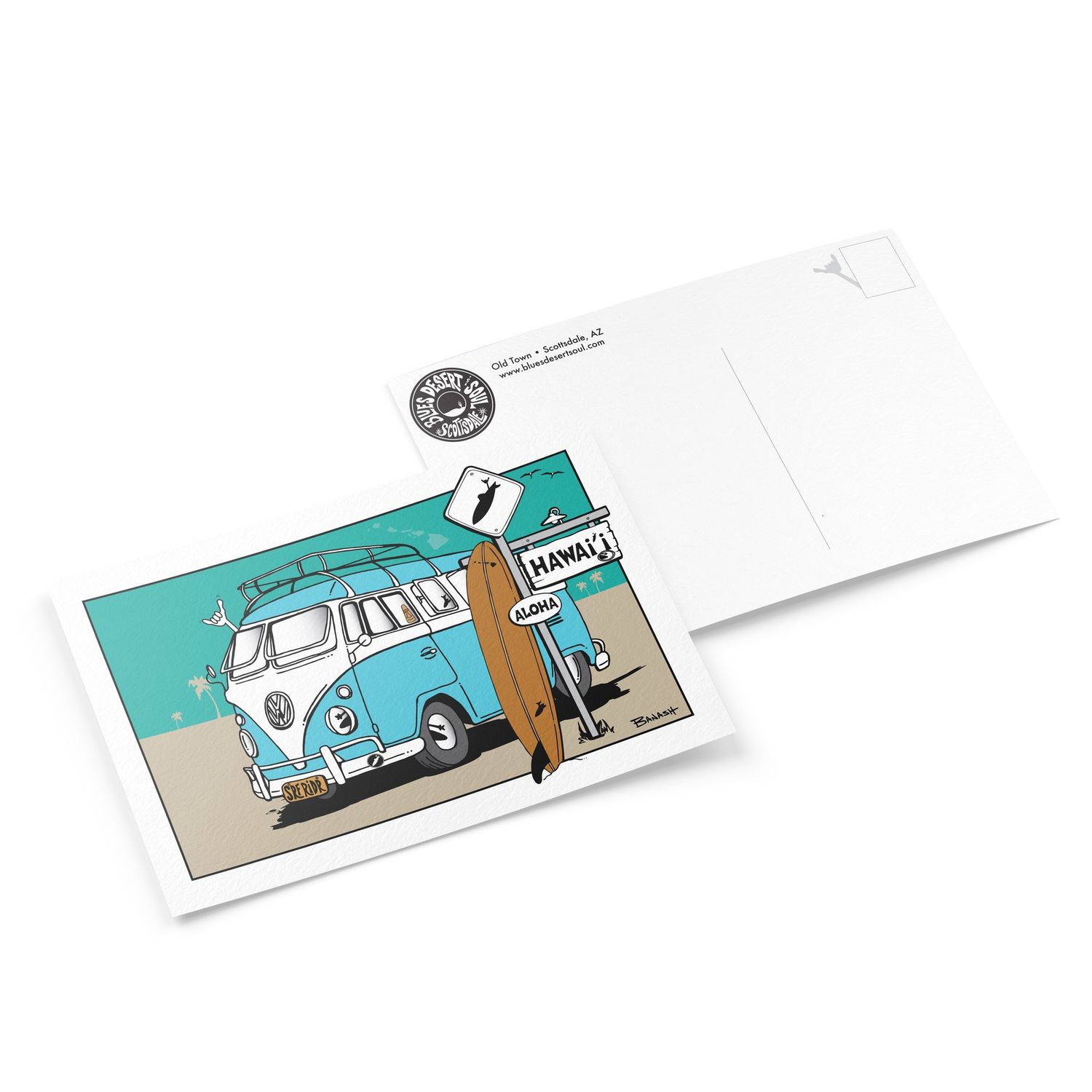 HAWAII SURF XING . SURF BUS | 6&quot; x 9&quot; POSTCARD