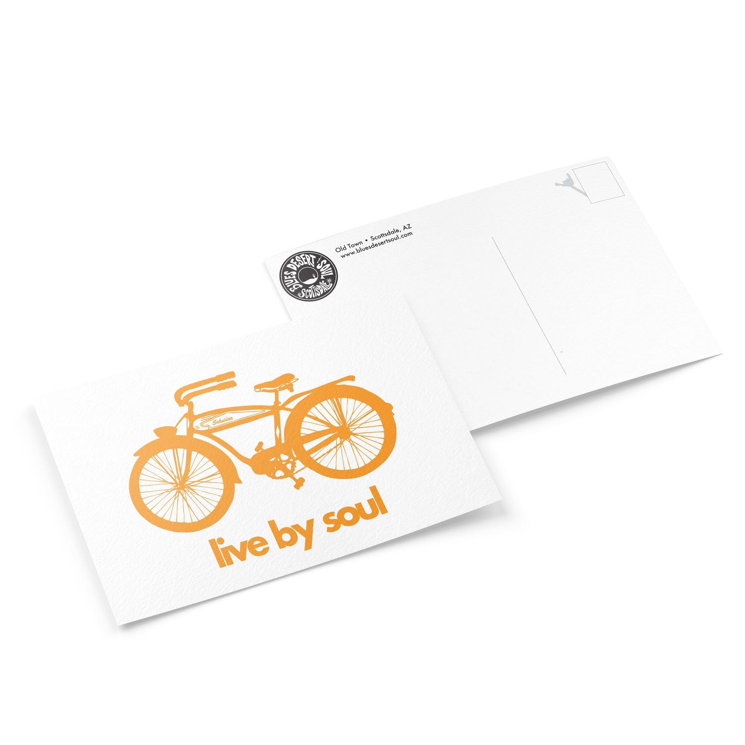 LIVE BY SOUL AUTOCYCLE . ORANGE | 6&quot; x 9&quot; POSTCARD
