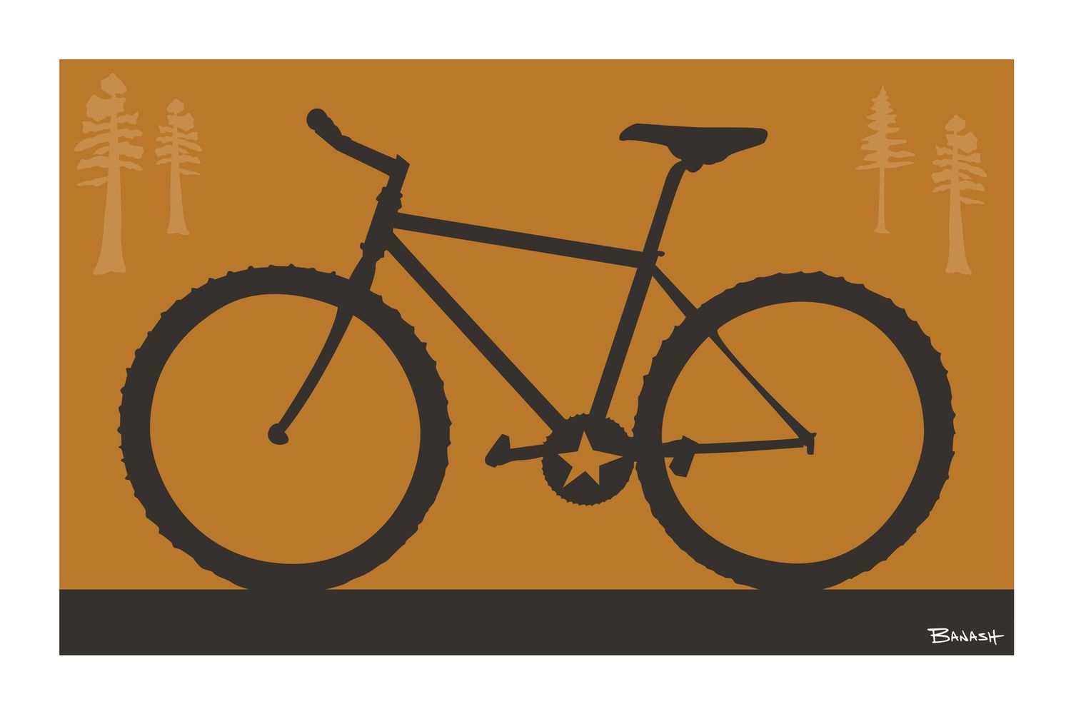 MOUNTAIN BIKE . FULL . COLOR SERIES | 6&quot; x 9&quot; POSTCARD, COLOR: DESERT