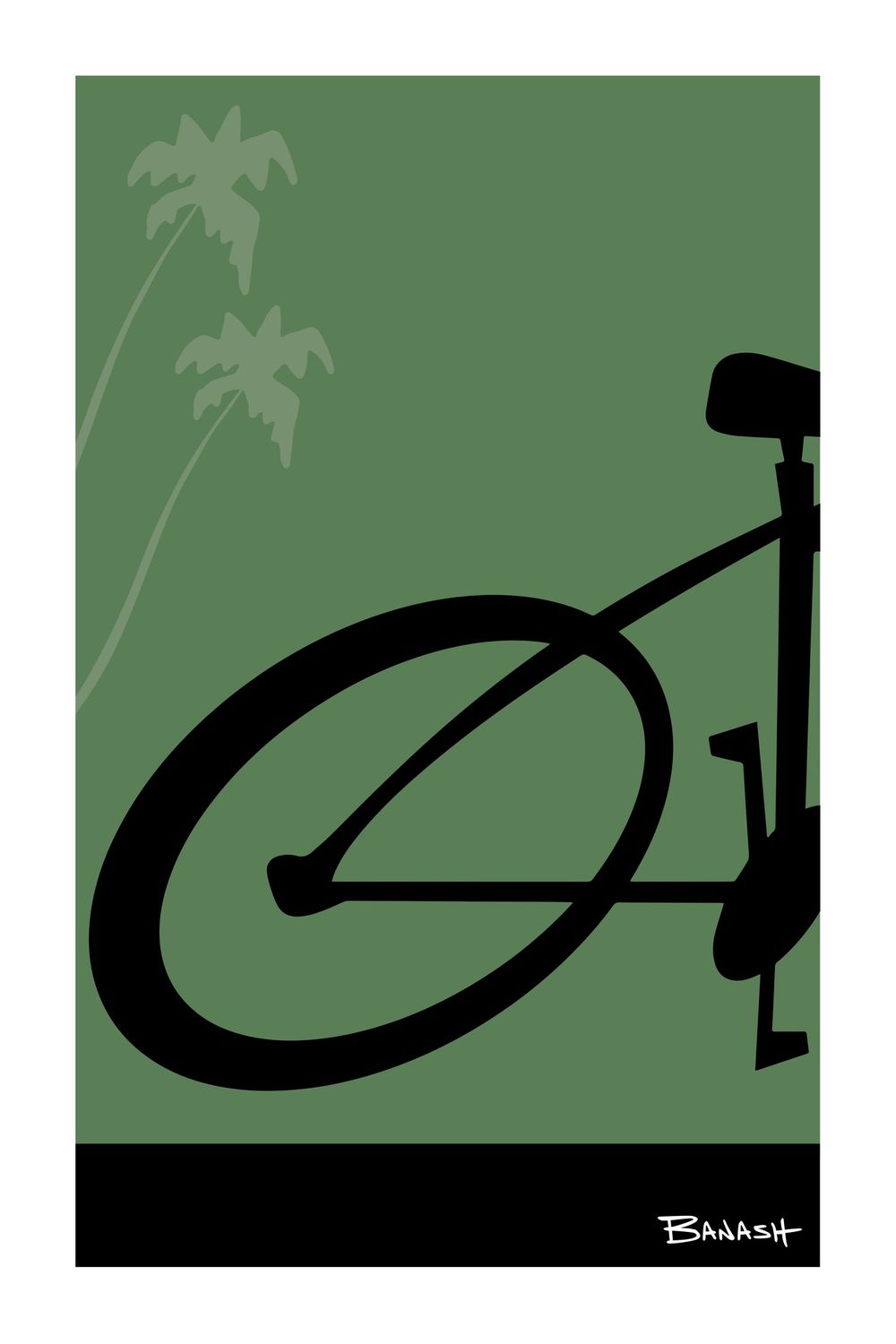 ORIGINAL BIKE LOGO . TAIL . COLOR SERIES| 6&quot; x 9&quot; POSTCARD, COLOR: KELP