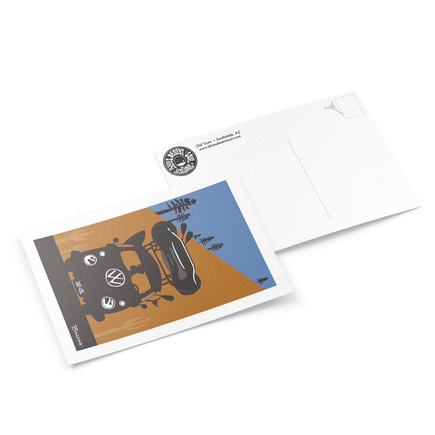 RAFT BUS GRILL . DESERT SLOPE | 6&quot; x 9&quot; POSTCARD