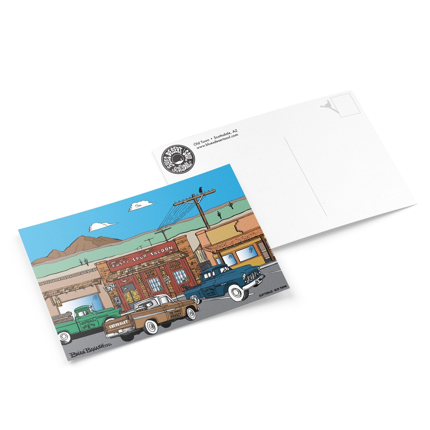 RUSTY SPUR SALOON . PICKUPS | 6&quot; x 9&quot; POSTCARD