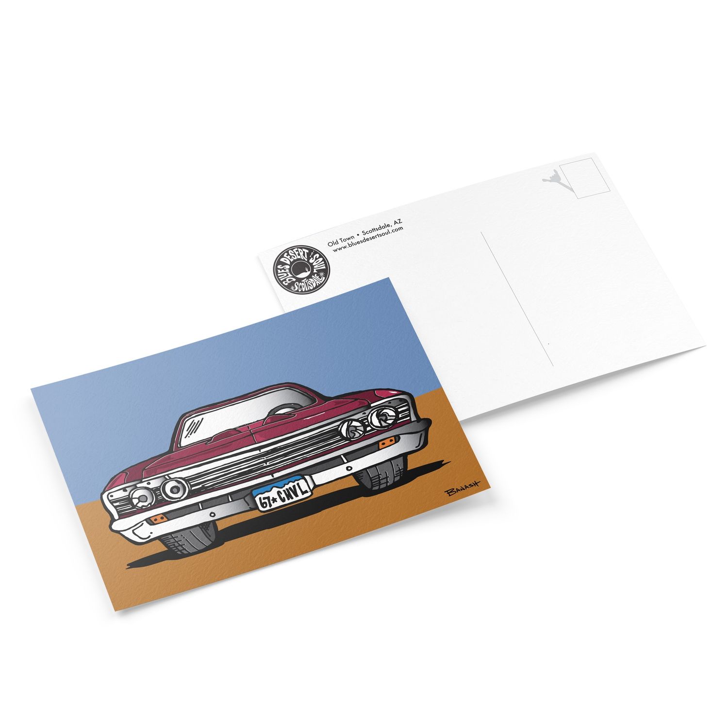 &#39;67 CHEVELLE . SAND LINES | 6&quot; x 9&quot; POSTCARD