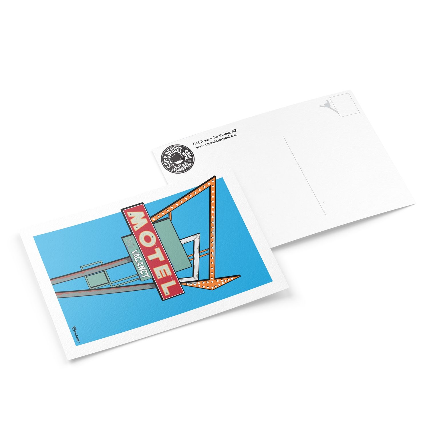 ALBUQUERQUE ROUTE 66 MOTEL SIGN | 6&quot; x 9&quot; POSTCARD
