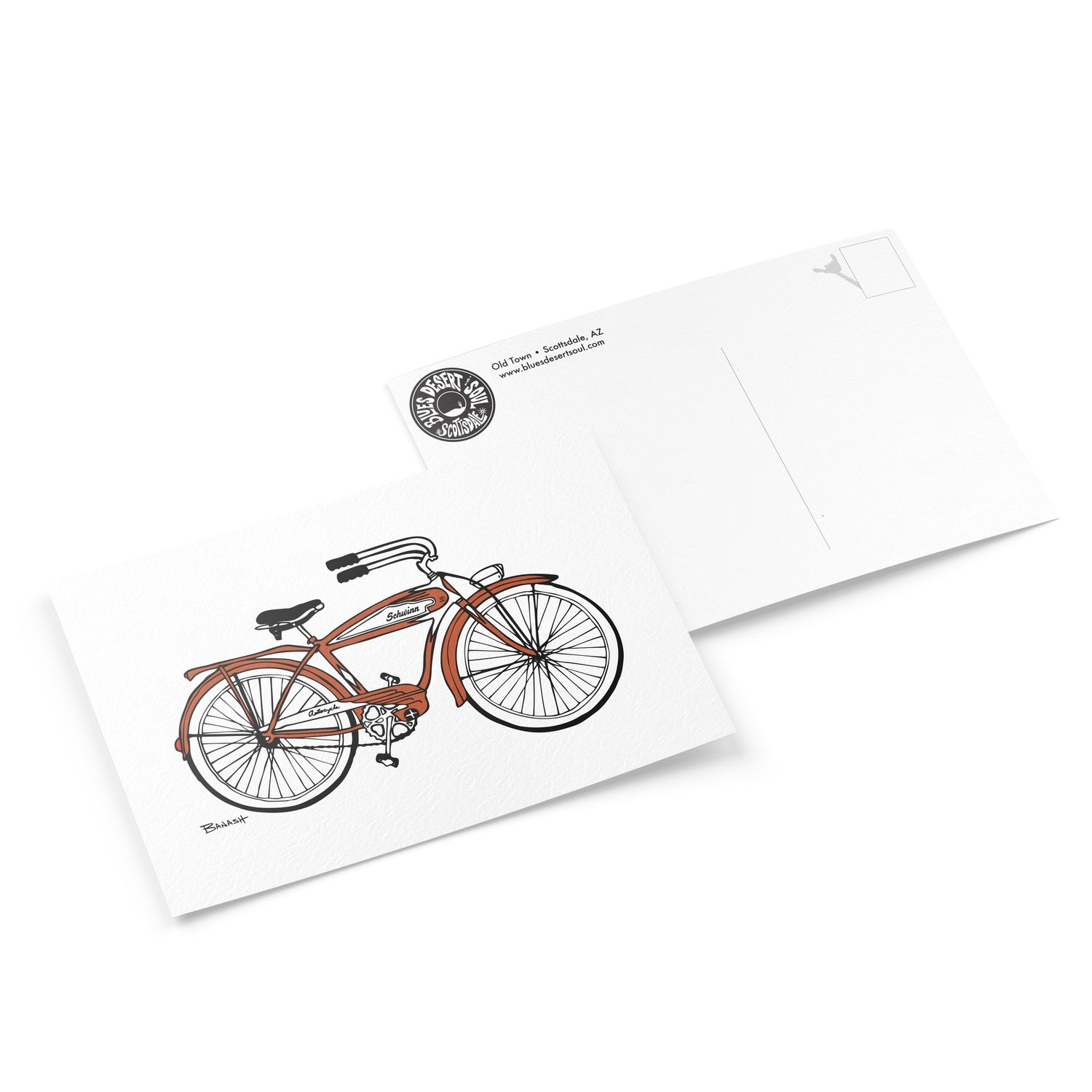 SCHWINN AUTOCYCLE . ORANGE | 6&quot; x 9&quot; POSTCARD