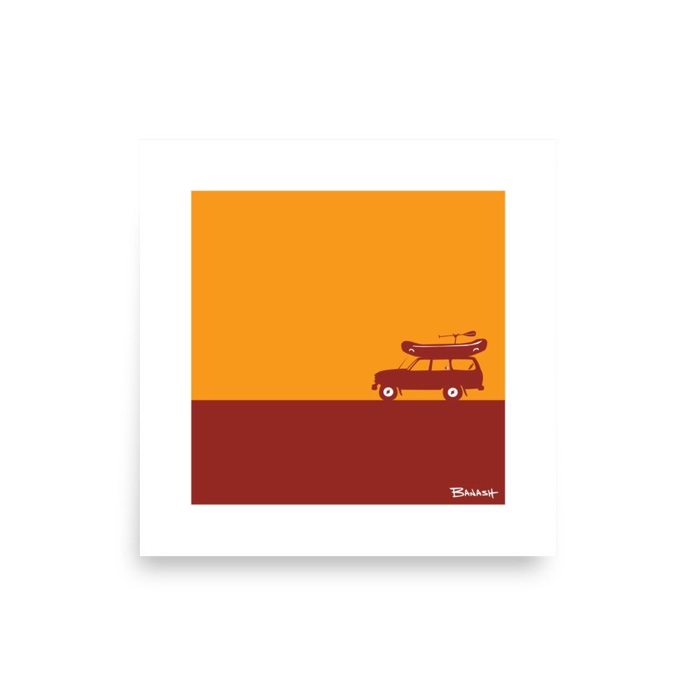 CATCH A RIVER RAFT LAND CRUISER . GREM | POSTER PRINT | ILLUSTRATION | 1:1 RATIO
