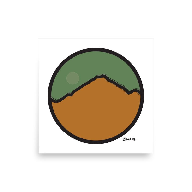 CAMELBACK RIDGE ROUND . SERIES | POSTER PRINT | ILLUSTRATION | 1:1 RATIO