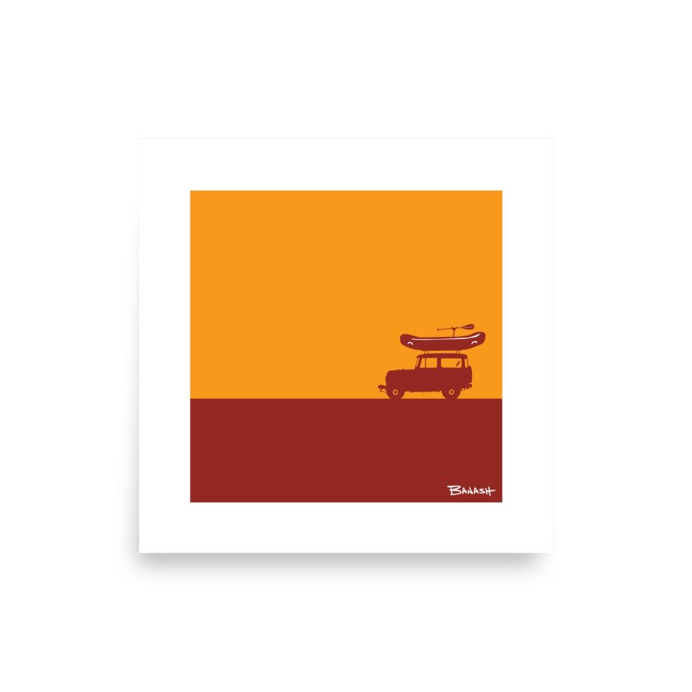 CATCH A RIVER RAFT LAND CRUISER II . GREM | POSTER PRINT | ILLUSTRATION | 1:1 RATIO