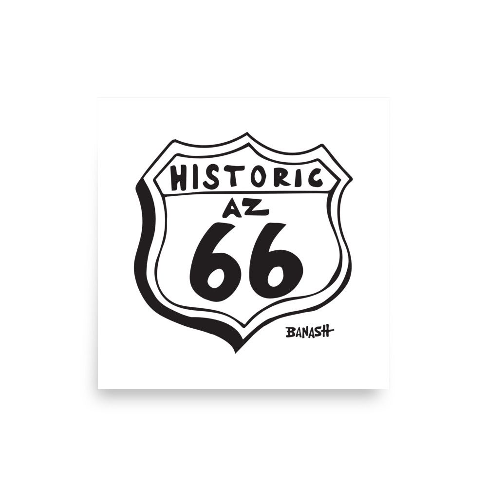 HISTORIC AZ ROUTE 66 | POSTER PRINT | ILLUSTRATION | 1:1 RATIO
