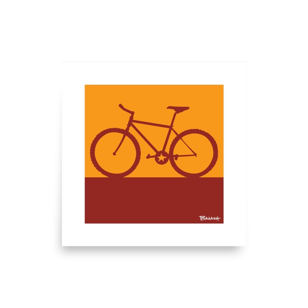 MOUNTAIN BIKE CATCH A TRAIL | POSTER PRINT | ILLUSTRATION | 1:1 RATIO
