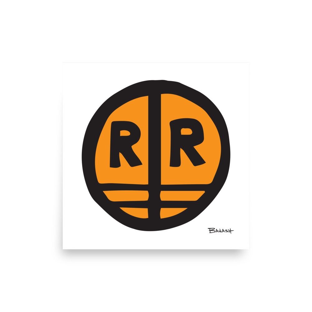 RAIL ROAD CROSSING SIGN | POSTER PRINT | ILLUSTRATION | 1:1 RATIO