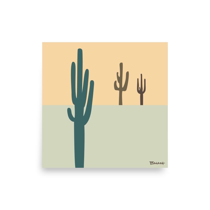 SAGUARO SERENITY . SERIES | POSTER PRINT | ILLUSTRATION | 1:1 RATIO