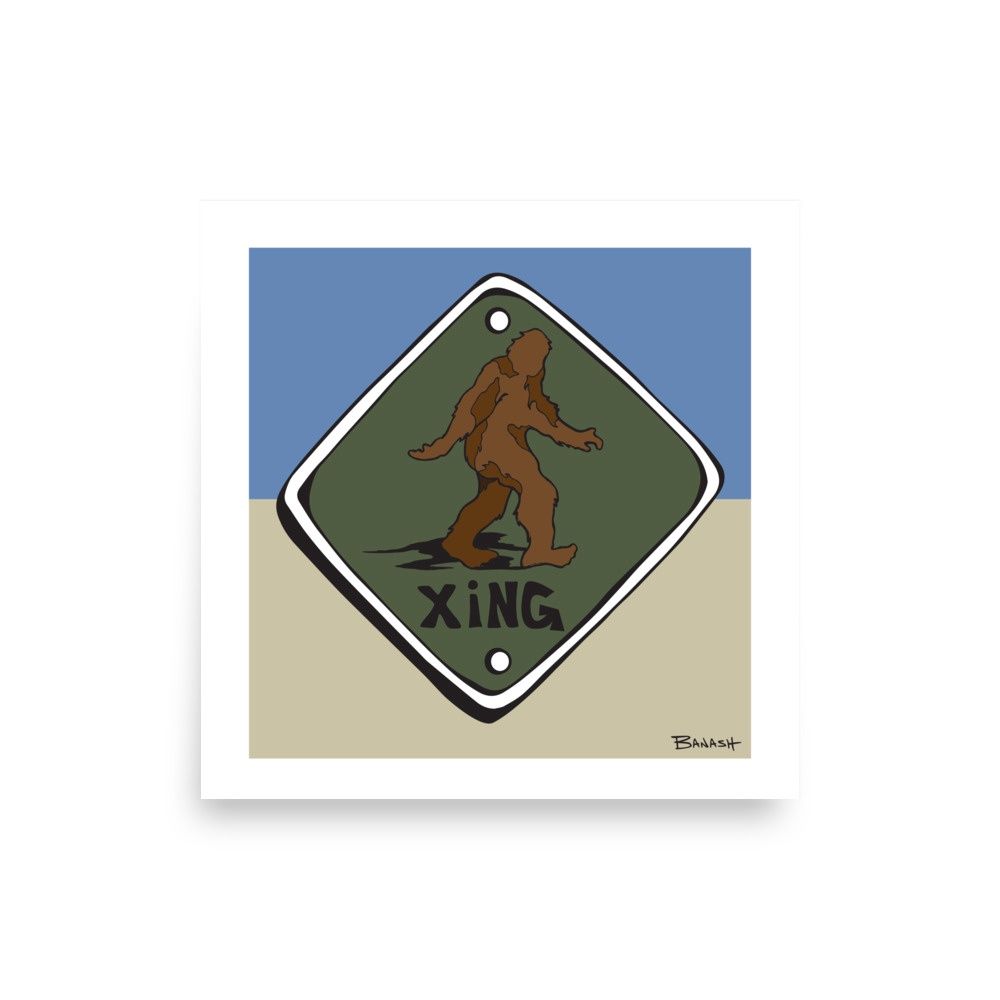 SASQUATCH XING | POSTER PRINT | ILLUSTRATION | 1:1 RATIO