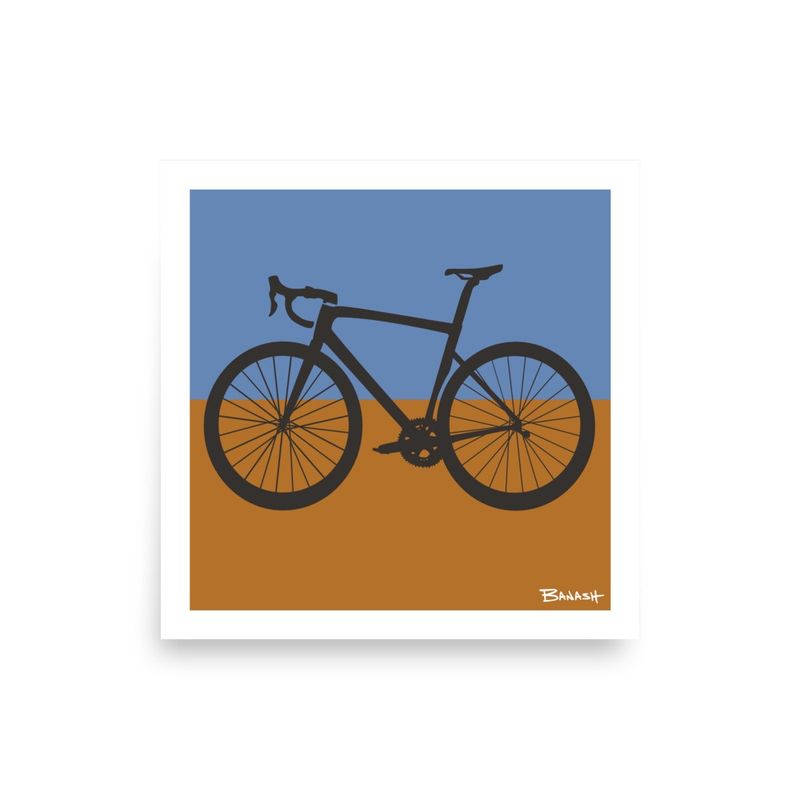 ROAD BIKE . DESERT LINES | POSTER PRINT | ILLUSTRATION | LIFESTYLE | 1:1 RATIO