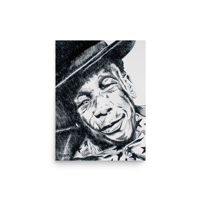 DELTA BLUES  NO. 7 | POSTER PRINT | CHARCOAL | 3:4 RATIO