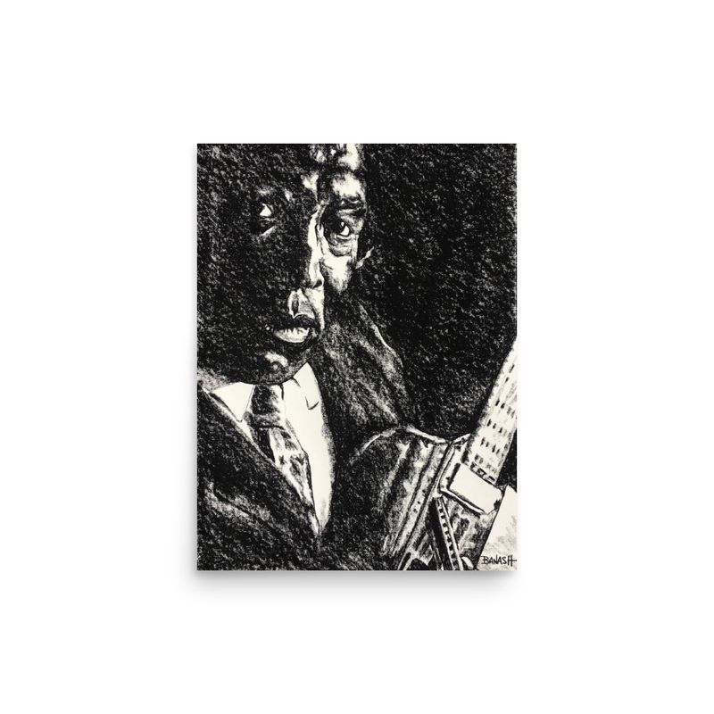 DELTA BLUES  NO. 10 | POSTER PRINT | CHARCOAL | 3:4 RATIO