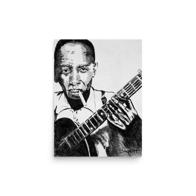 DELTA BLUES  NO. 12 | POSTER PRINT | CHARCOAL | 3:4 RATIO