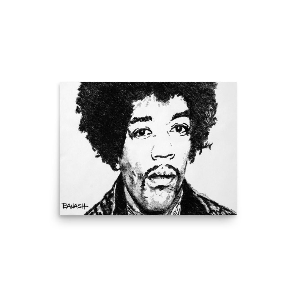ELECTRIC BLUES NO. 12 | POSTER PRINT | CHARCOAL | 3:4 RATIO