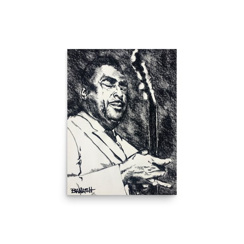 ELECTRIC BLUES NO. 1 | POSTER PRINT | CHARCOAL | 3:4 RATIO