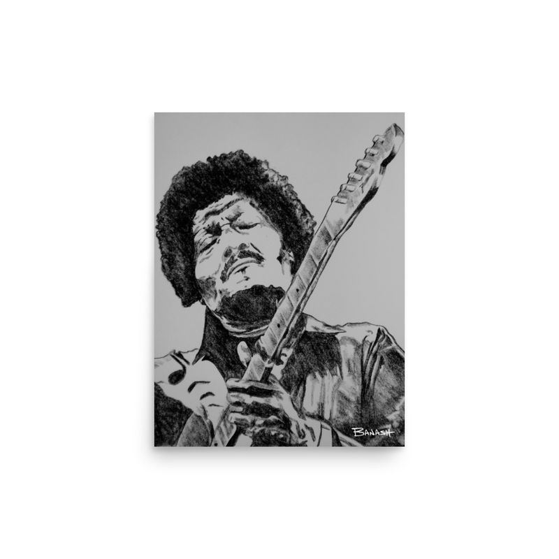 ELECTRIC BLUES NO. 13 | POSTER PRINT | CHARCOAL | 3:4 RATIO