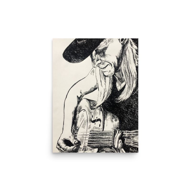 ELECTRIC BLUES NO. 18 | POSTER PRINT | CHARCOAL | 3:4 RATIO