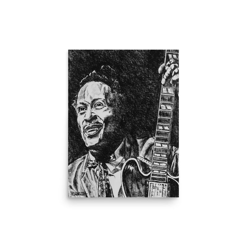 ELECTRIC BLUES NO. 17 | POSTER PRINT | CHARCOAL | ROCK N&#39; ROLL | 3:4 RATIO