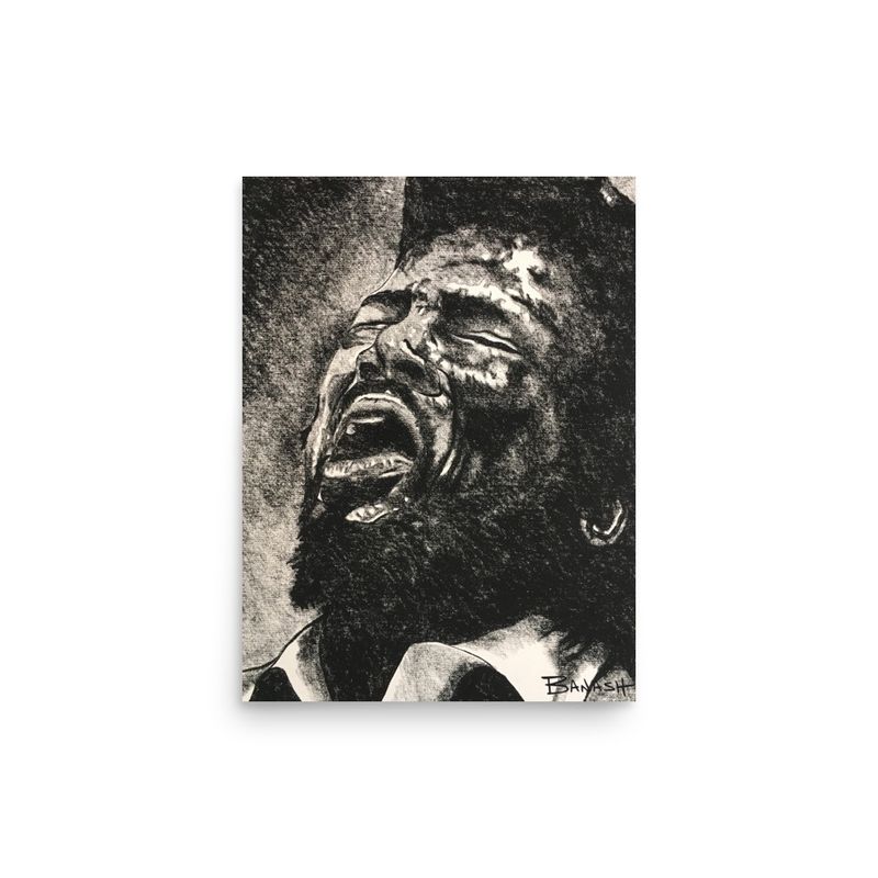 ELECTRIC BLUES NO. 5 | POSTER PRINT | CHARCOAL | 3:4 RATIO