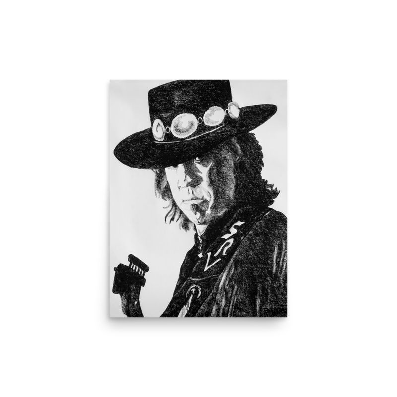 ELECTRIC BLUES NO. 15  | POSTER PRINT | CHARCOAL | 3:4 RATIO