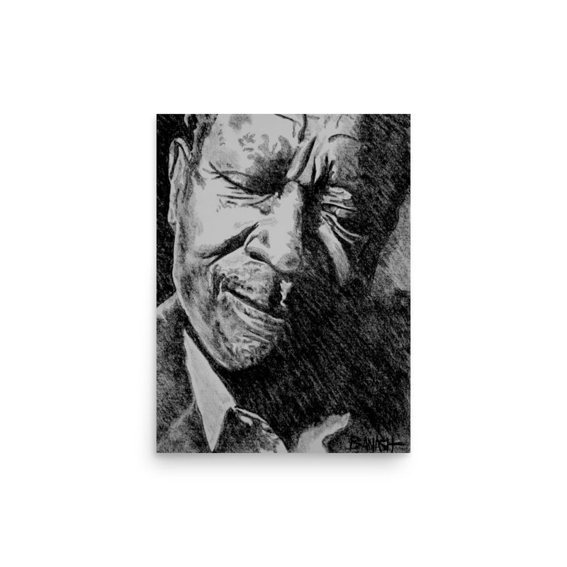ELECTRIC BLUES NO. 3 | POSTER PRINT | CHARCOAL | 3:4 RATIO