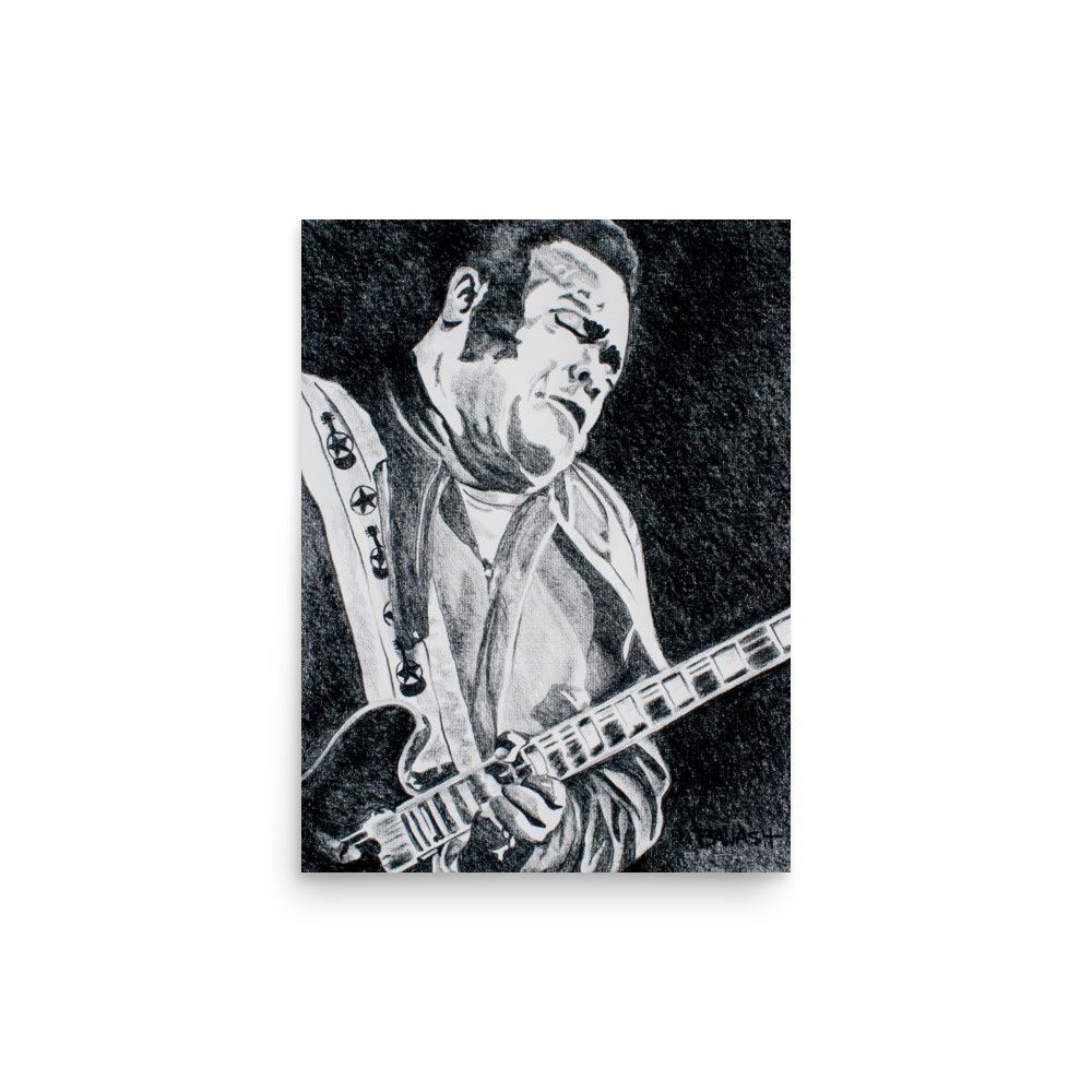 ELECTRIC BLUES NO. 4 | POSTER PRINT | CHARCOAL | 3:4 RATIO