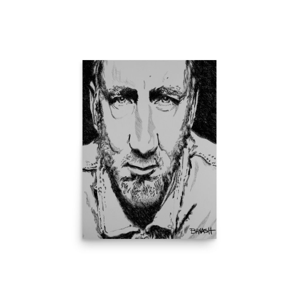 ROCK N&#39; ROLL NO. 12 | POSTER PRINT | CHARCOAL | 3:4 RATIO